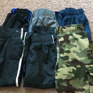 6 pairs of 4T pants, multiple brands